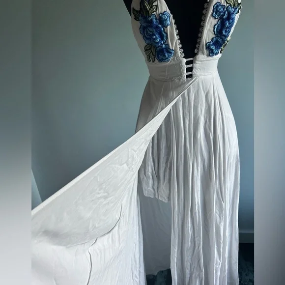 🔥 Maxi white summer dress with open back - Picture 5 of 6